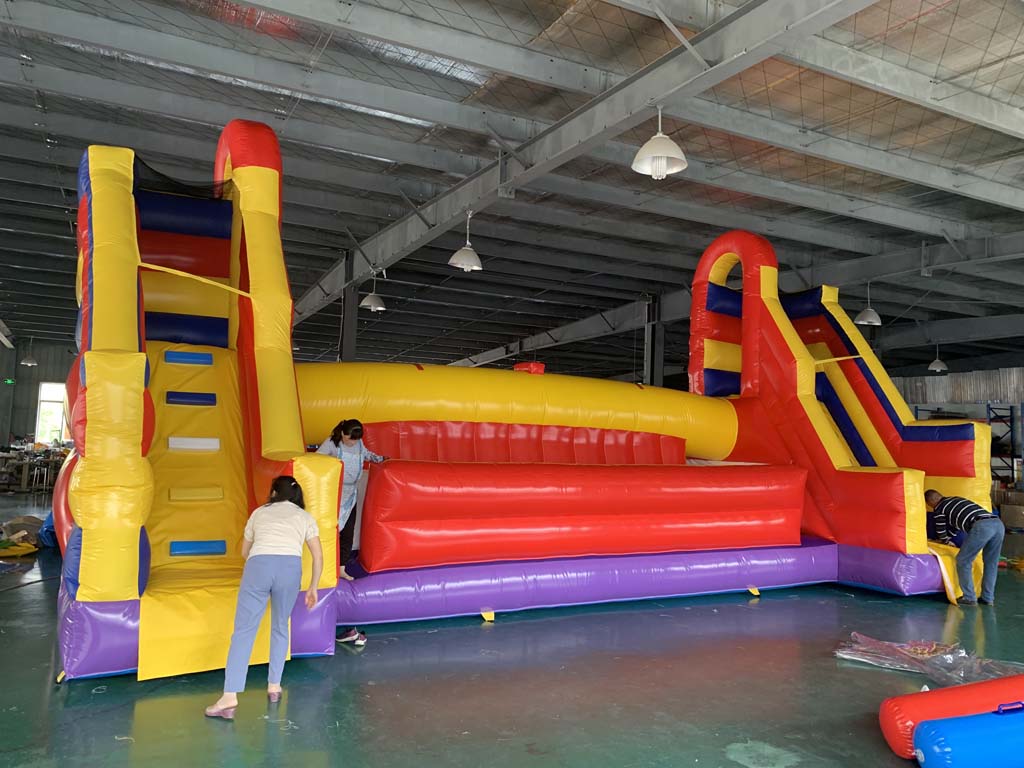 Kids Outdoor Obstacle Course - Ticari Dev Şişme Engel Parkuru Mızrak