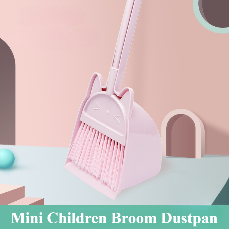 Kids Outdoor Broom - Mini Çocuk Süpürge ve Faraş Karikatür