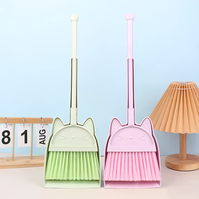 Kids Outdoor Broom - 1 Set Karikatür Esnek Kıllı Çocuk