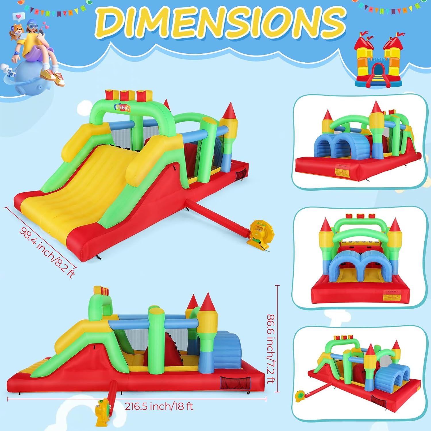 KF Şişme Engel Parkuru Büyük 1 - Kids Outdoor Obstacle Course incelemesi ve fiyatı